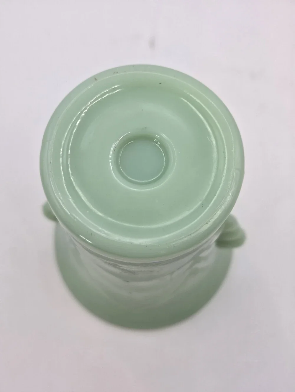 Vintage Anchor Hocking Fire King Jadeite Art Deco Vase